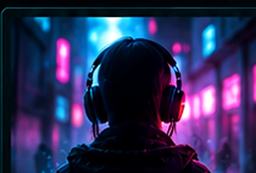 Cinematic music video concept illustration